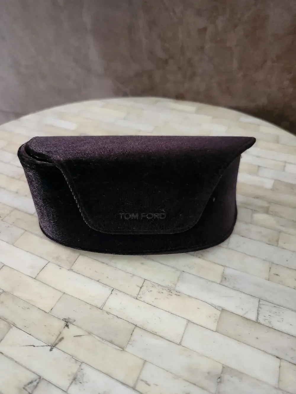 Tom Ford eyeglasses or sunglasses case & cleaning cloth EMPTY